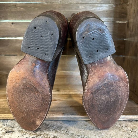 Mens Dan Post Rod Dark Brown Western Leather Cowboy Boots‎ Size 7.5 D GUC - Picture 6 of 7